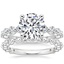 Platinum Monaco Diamond Ring (2/3 ct. tw.) with Luxe Marseille Diamond Ring (1/2 ct. tw.)
