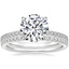 Platinum Petite Demi Diamond Ring (1/5 ct. tw.) with Ballad Diamond Ring (1/6 ct. tw.)