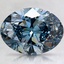 2.00 Ct. Fancy Vivid Blue Oval Lab Created Diamond