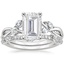 PT Moissanite Willow Diamond Ring (1/8 ct. tw.) with Luxe Willow Diamond Wedding Ring (1/5 ct. tw.), smalltop view