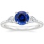 Sapphire Opera Diamond Ring in 18K White Gold