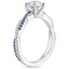 PT Moissanite Petite Luxe Twisted Vine Sapphire and Diamond Ring (1/8 ct. tw.), smalltop view
