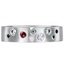 Custom Multi Color Flush-Set Sapphire Ring