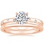 14K Rose Gold Carina Diamond Ring with Petite Comfort Fit Wedding Ring