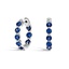 Sapphire Hoop Inside and Out Earrings 