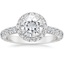 PT Moissanite Luxe Sienna Halo Diamond Ring (3/4 ct. tw.), smalltop view