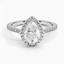 Moissanite Luxe Odessa Diamond Ring (1/3 ct. tw.) in 18K White Gold