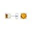 Silver Solitaire Citrine Stud Earrings, smalladditional view 1