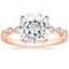 14KR Moissanite Tiara Milgrain Diamond Ring (1/10 ct. tw.), smalltop view