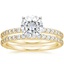 18KY Moissanite Luxe Petite Shared Prong Diamond Bridal Set (3/4 ct. tw.), smalltop view