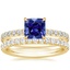 18KY Sapphire Amelie Diamond Bridal Set, smalltop view