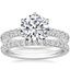 18K White Gold Luxe Sienna Diamond Ring (1/2 ct. tw.) with Amelie Diamond Ring (1/3 ct. tw.)