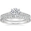 18K White Gold Zelda Diamond Ring (1/4 ct. tw.) with Luxe Petite Shared Prong Diamond Ring (3/8 ct. tw.)