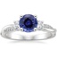 18KW Sapphire Three Stone Petite Twisted Vine Diamond Ring (2/5 ct. tw.), smalltop view