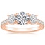 14K Rose Gold Constance Three Stone Diamond Ring (3/4 ct. tw.), smalltop view