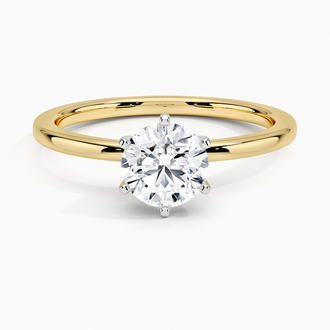 Petite Comfort Fit Six-Prong Solitaire Ring