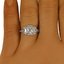 The Tishie Ring, smallzoomed in top view on a hand