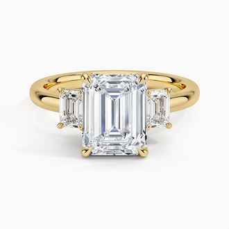 Emerald Cut Three Stone Diamond Ring