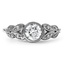 Custom Antique Inspired Floral Milgrain Diamond Ring