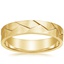 Yellow Gold Woven Men's Wedding Ring 