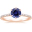 Rose Gold Sapphire Karina Diamond Ring (1/3 ct. tw.)
