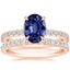 14KR Sapphire Amelie Diamond Bridal Set, smalltop view