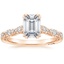 18K Rose Gold Tacori Petite Crescent Pavé Diamond Ring (1/3 ct. tw.), smalltop view
