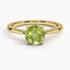 18K Yellow Gold Elle Solitaire Ring, smalltop view