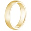 18K Yellow Gold 5mm Matte Comfort Fit Wedding Ring, smallside view