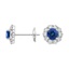 18K White Gold Lotus Flower Sapphire and Diamond Earrings (1/2 ct. tw.), smalladditional view 1