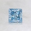 0.58 Ct. Fancy Intense Greenish Blue Princess Lab Created Diamond