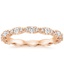 18K Rose Gold Tacori Petite Crescent Pavé Eternity Diamond Ring (5/8 ct. tw.), smalltop view