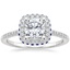 18K White Gold Audra Diamond Ring with Sapphire Accents (1/4 ct. tw.), smalltop view