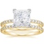 18KY Moissanite Luxe Petite Shared Prong Diamond Bridal Set (3/4 ct. tw.), smalltop view