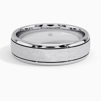 Matte Wedding Ring with Black Rhodium