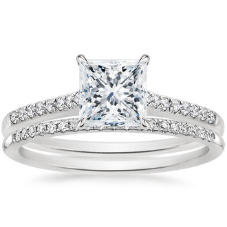 18K White Gold Lissome Diamond Ring (1/10 ct. tw.) with Whisper Diamond Ring
