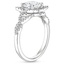 18K White Gold Lily Diamond Ring, smallside view