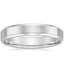 4mm Beveled Edge Matte Wedding Ring in Platinum