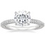 18KW Moissanite Luxe Valencia Diamond Ring (1/2 ct. tw.), smalltop view