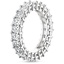 18K White Gold Radiant Eternity Diamond Ring (4 ct. tw.), smallside view