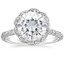 18KW Moissanite Nova Halo Diamond Ring (1/2 ct. tw.), smalltop view