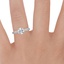Platinum Valeria Diamond Ring, smallzoomed in top view on a hand
