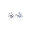 Platinum Three-prong Martini Round Diamond Stud Earrings, smalltop view