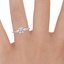 18K White Gold Selene Diamond Ring (1/10 ct. tw.), smallzoomed in top view on a hand