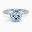 Aquamarine Demi Diamond Ring (1/3 ct. tw.) in Platinum