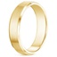 18K Yellow Gold 5.5mm Beveled Edge Matte Wedding Ring, smallside view