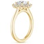18K Yellow Gold Sunburst Diamond Ring (1/4 ct. tw.), smallside view