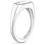 18K White Gold Ocho Diamond Signet Ring, smallside view