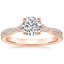 14K Rose Gold Serenity Diamond Ring, smalltop view