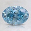 1.32 Ct. Fancy Intense Blue Oval Lab Created Diamond